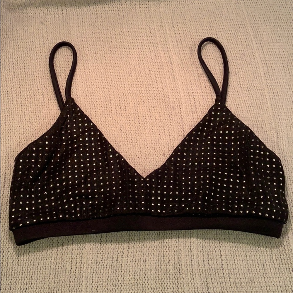 Top Secret black/silver bralette
